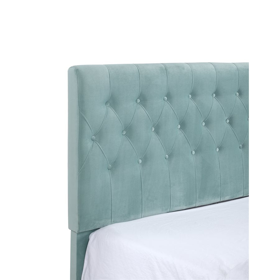 Aurora Tufted Upholstered Bed - Light Blue - The Furnishery