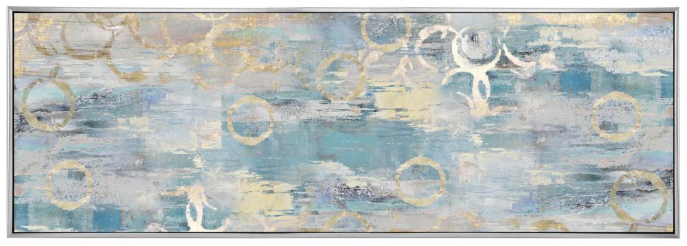 Blue Illustration - Canvas Art - 20" x 60" - The Furnishery
