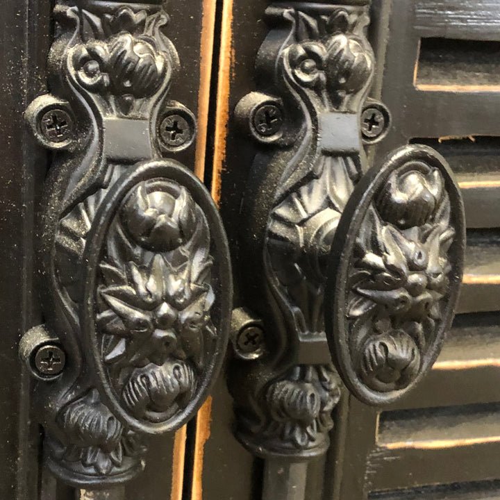 Bradley French Glass Casement Cabinet - Black - The Furnishery