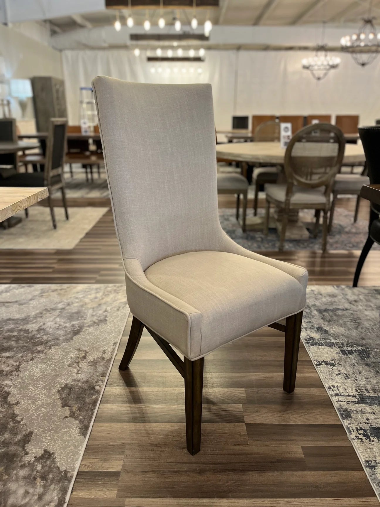 Butler Side Chair - Natural Linen + Earth - The Furnishery