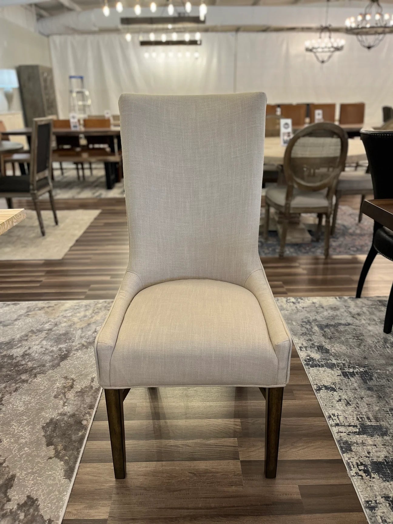 Butler Side Chair - Natural Linen + Earth - The Furnishery