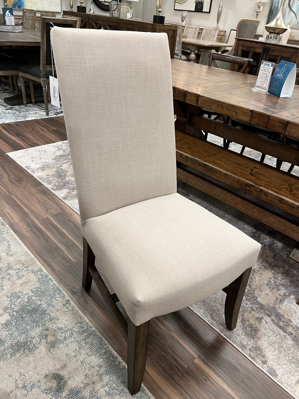 Christy Side Chair - Natural Linen + Earth - The Furnishery