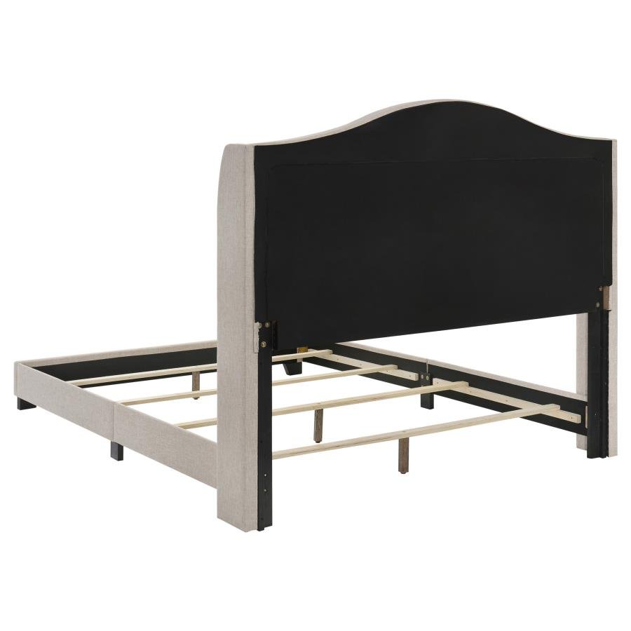 Churchill Tufted Upholstered Bed - Beige - The Furnishery