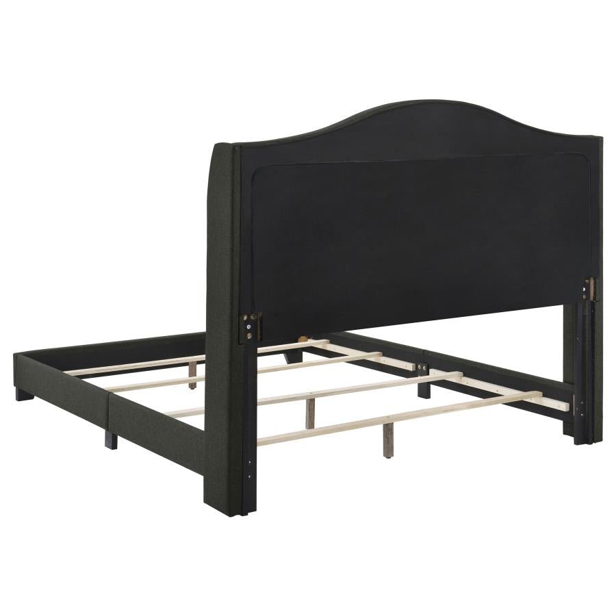 Churchill Tufted Upholstered Bed - Dark Grey - The Furnishery