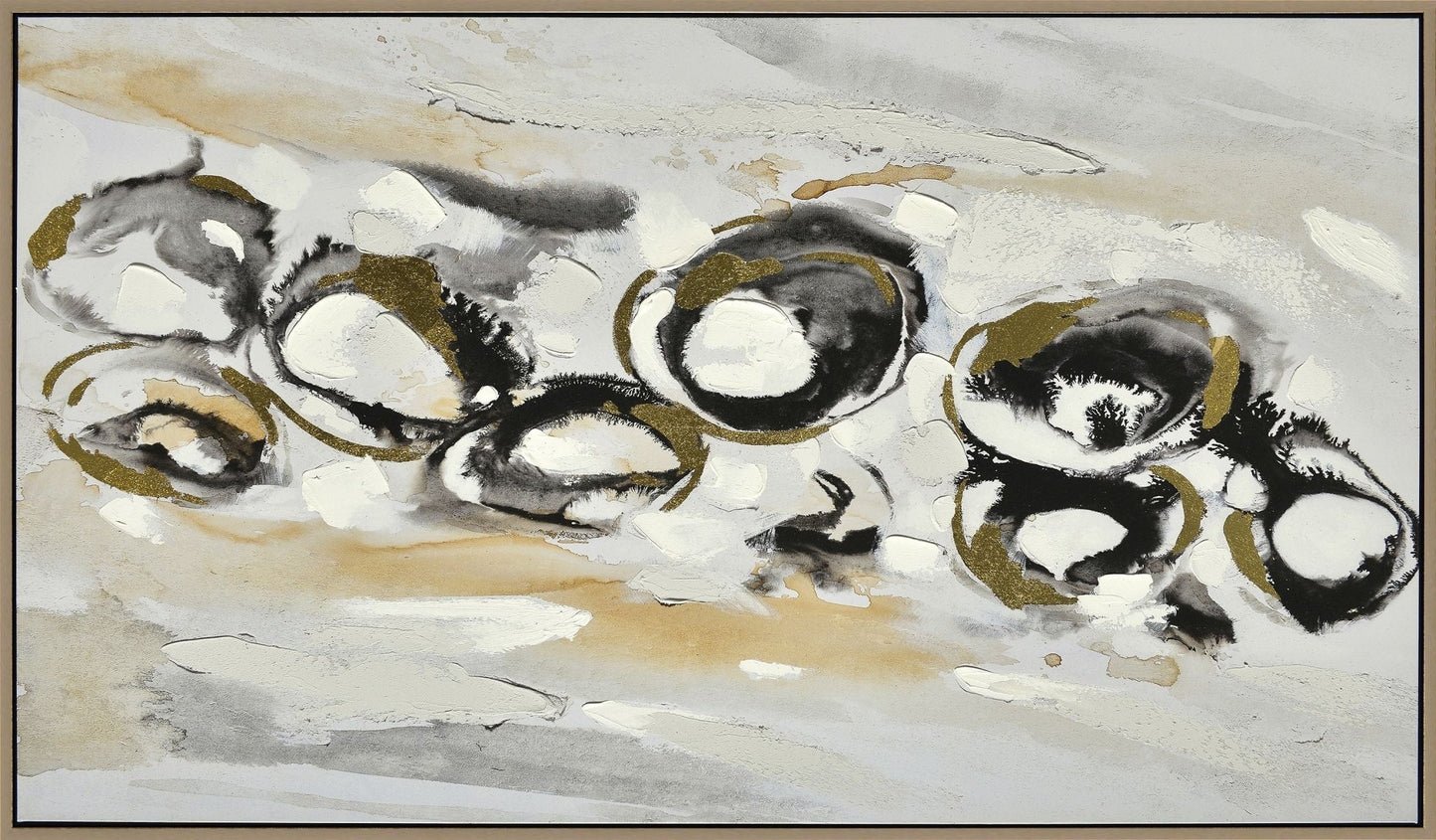 Circles In Motion Transition - Oil Painting - 43" x 72" - The Furnishery