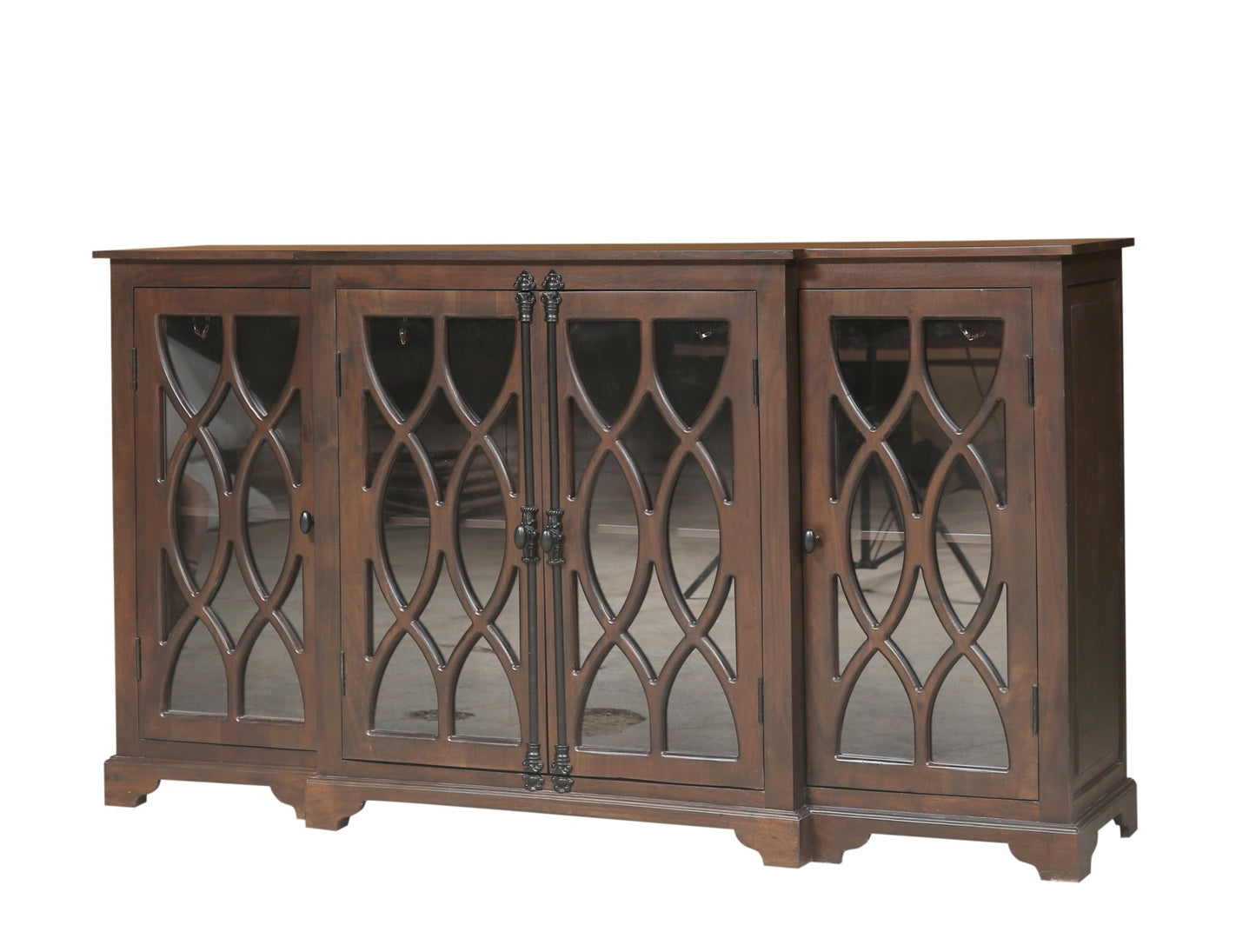 Clairton 72" 4 Door Sideboard - Natural + Black - The Furnishery