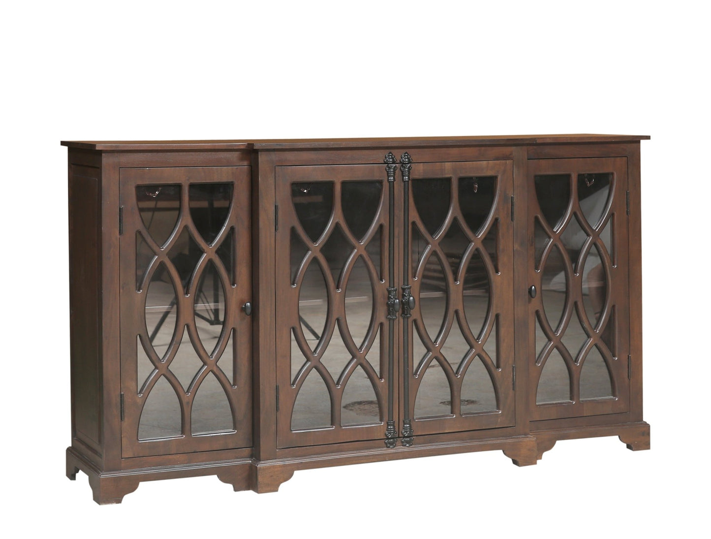 Clairton 72" 4 Door Sideboard - Natural + Black - The Furnishery