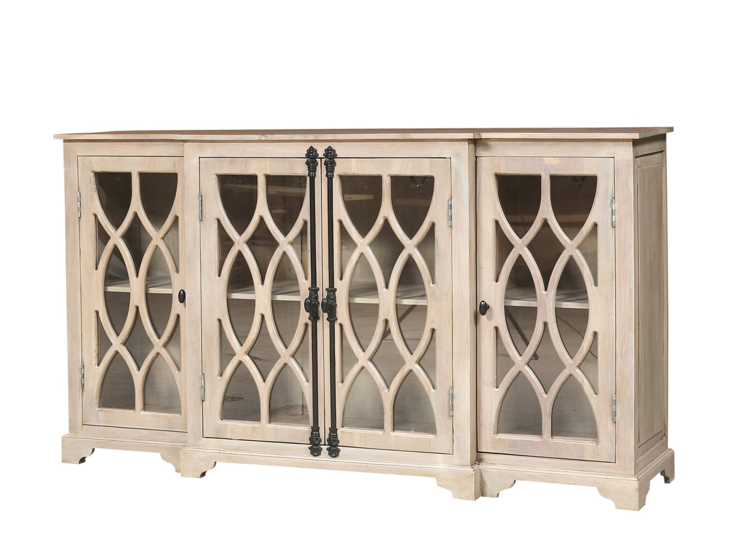 Clairton 72" 4 Door Sideboard - New White Wash - The Furnishery