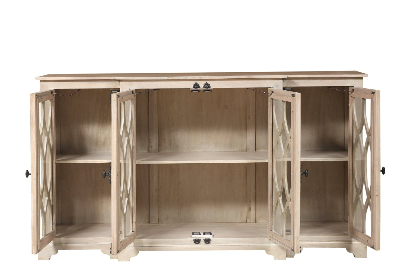 Clairton 72" 4 Door Sideboard - New White Wash - The Furnishery