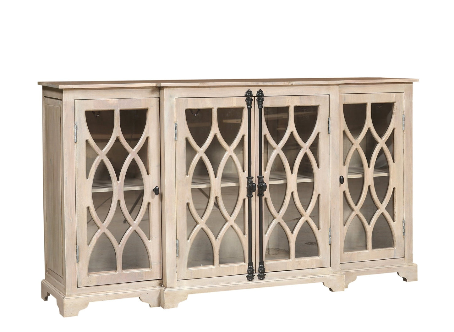 Clairton 72" 4 Door Sideboard - New White Wash - The Furnishery