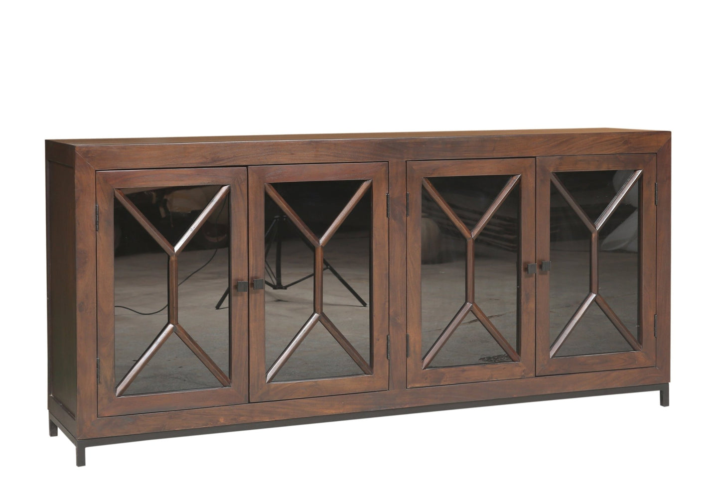 Corey 82" 4 Door Sideboard - Natural + Black - The Furnishery