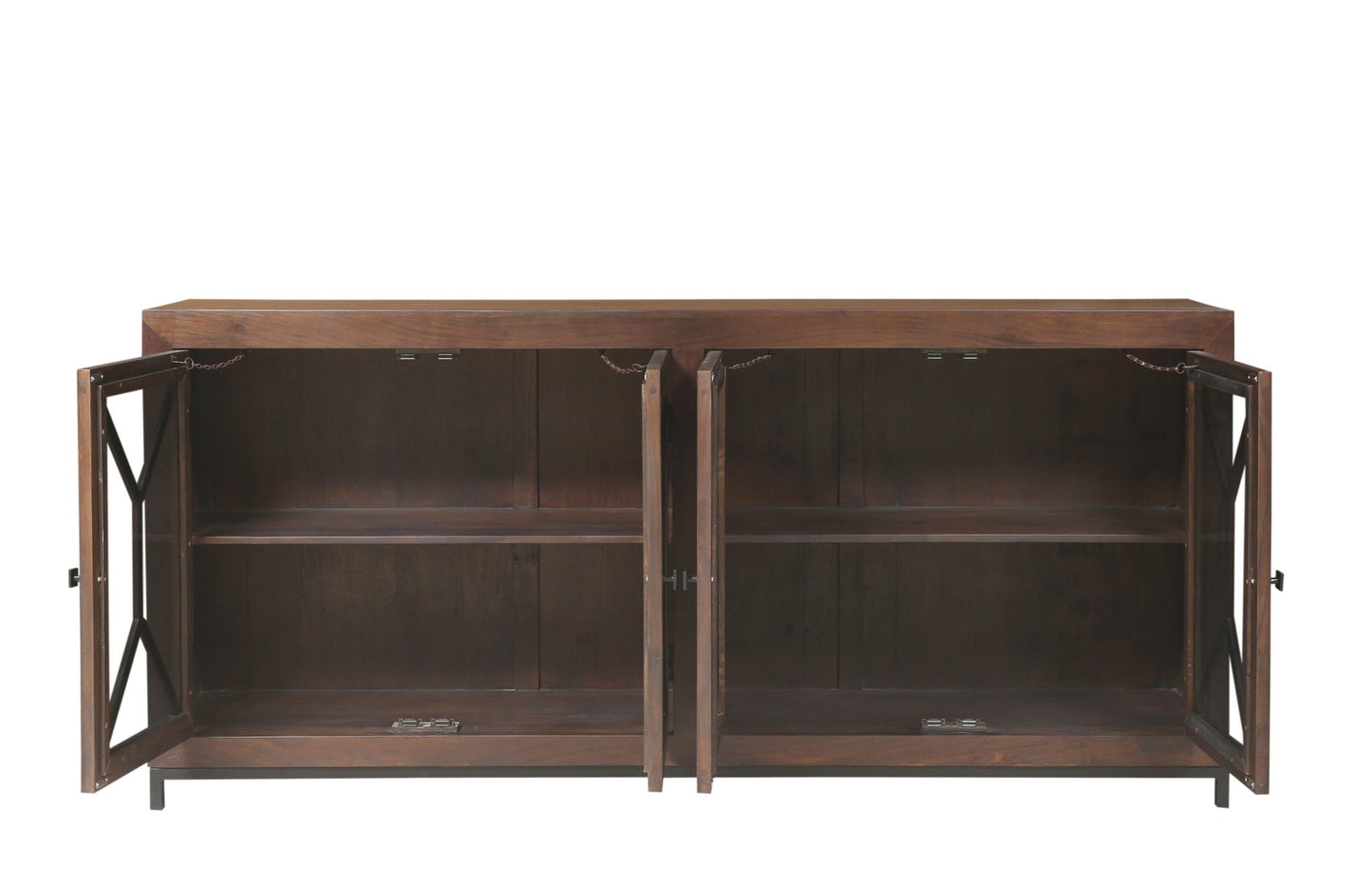 Corey 82" 4 Door Sideboard - Natural + Black - The Furnishery