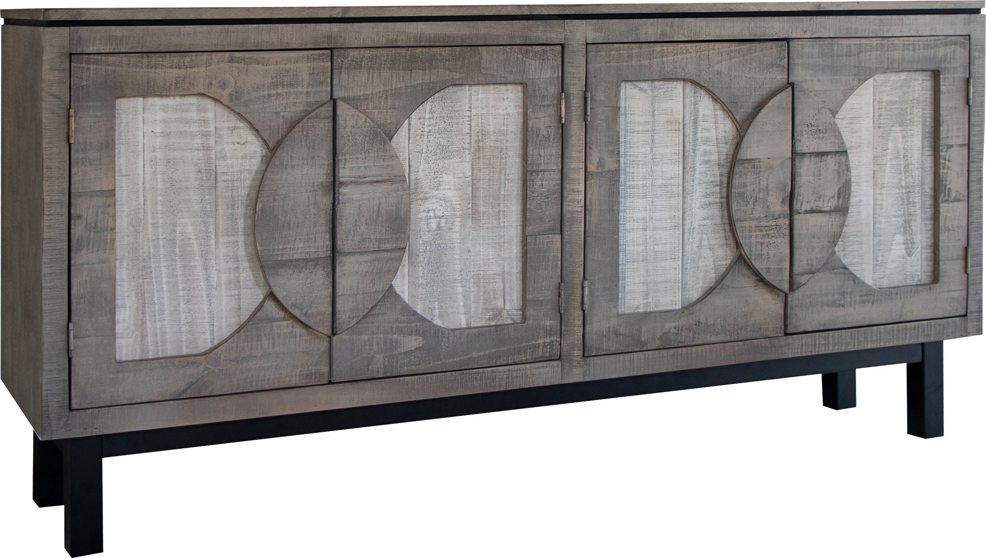 Cotswold - 4 Door Console Table - White/Grey/Black/Brown - The Furnishery