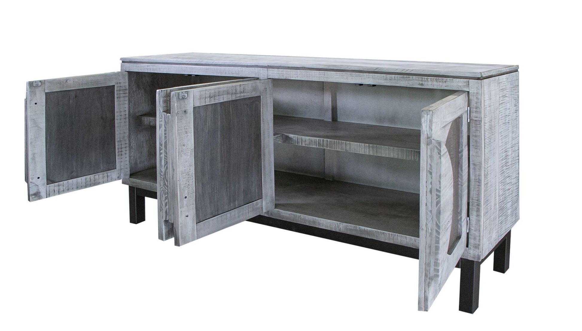 Cotswold - 4 Door Console Table - White/Grey/Black/Brown - The Furnishery