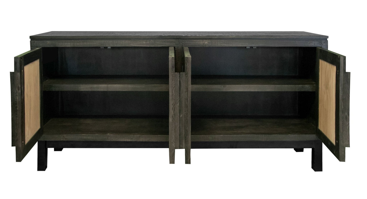 Cotswold - 4 Door Console Table - White/Grey/Black/Brown - The Furnishery
