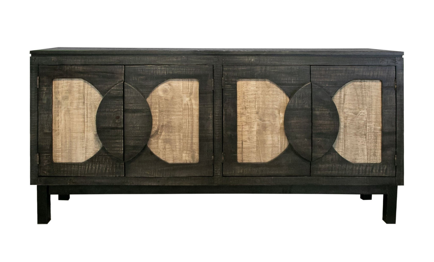 Cotswold - 4 Door Console Table - White/Grey/Black/Brown - The Furnishery