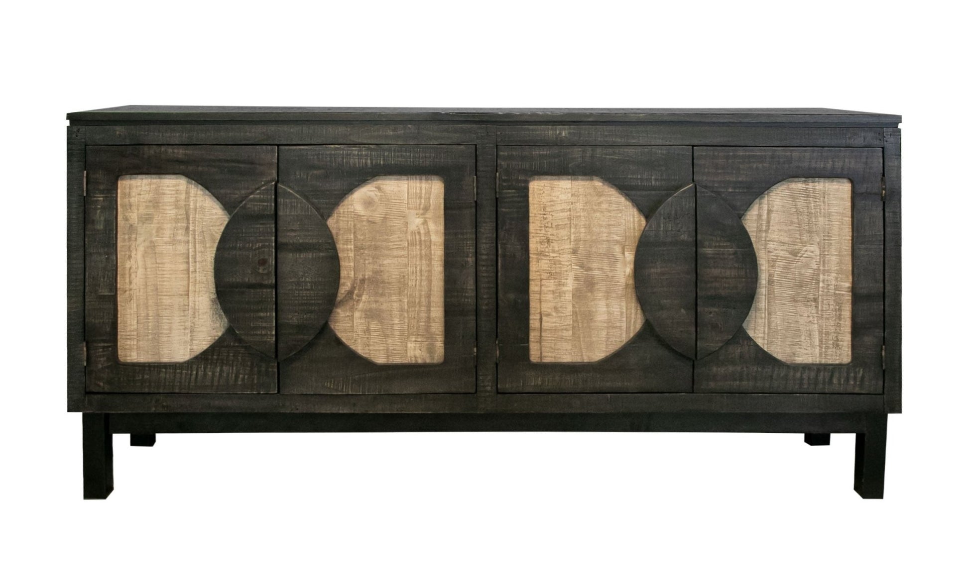 Cotswold - 4 Door Console Table - White/Grey/Black/Brown - The Furnishery