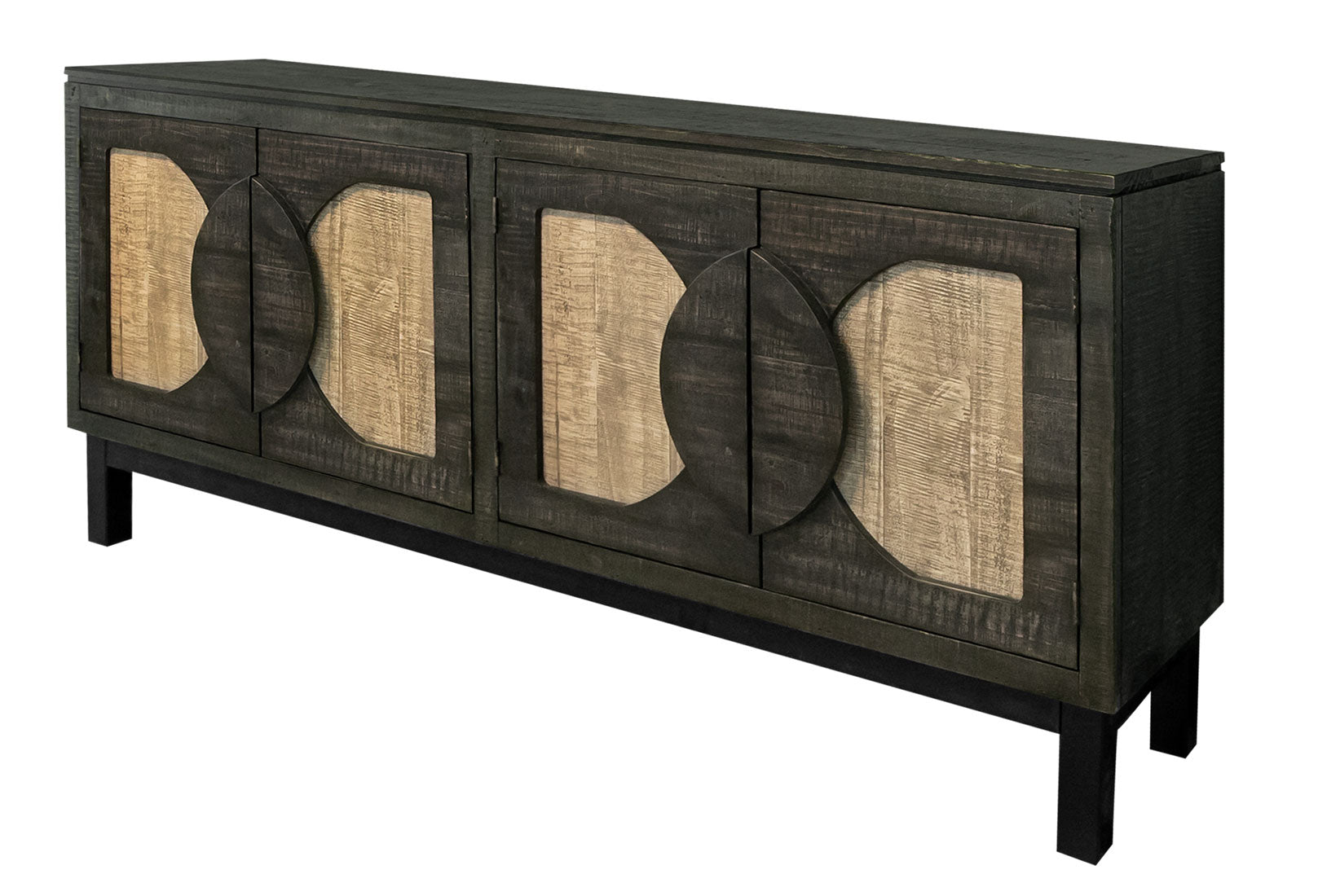 Cotswold - 4 Door Console Table - White/Grey/Black/Brown - The Furnishery