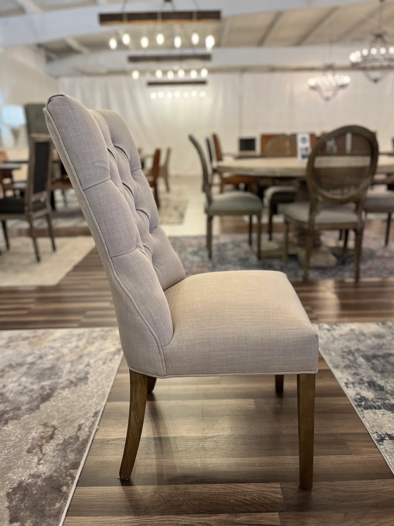 Daniel Side Chair - Natural Linen + Driftwood - The Furnishery