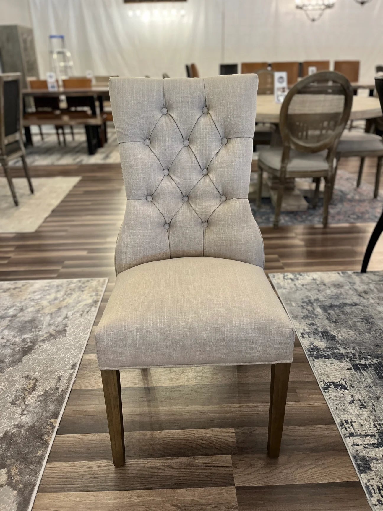 Daniel Side Chair - Natural Linen + Driftwood - The Furnishery
