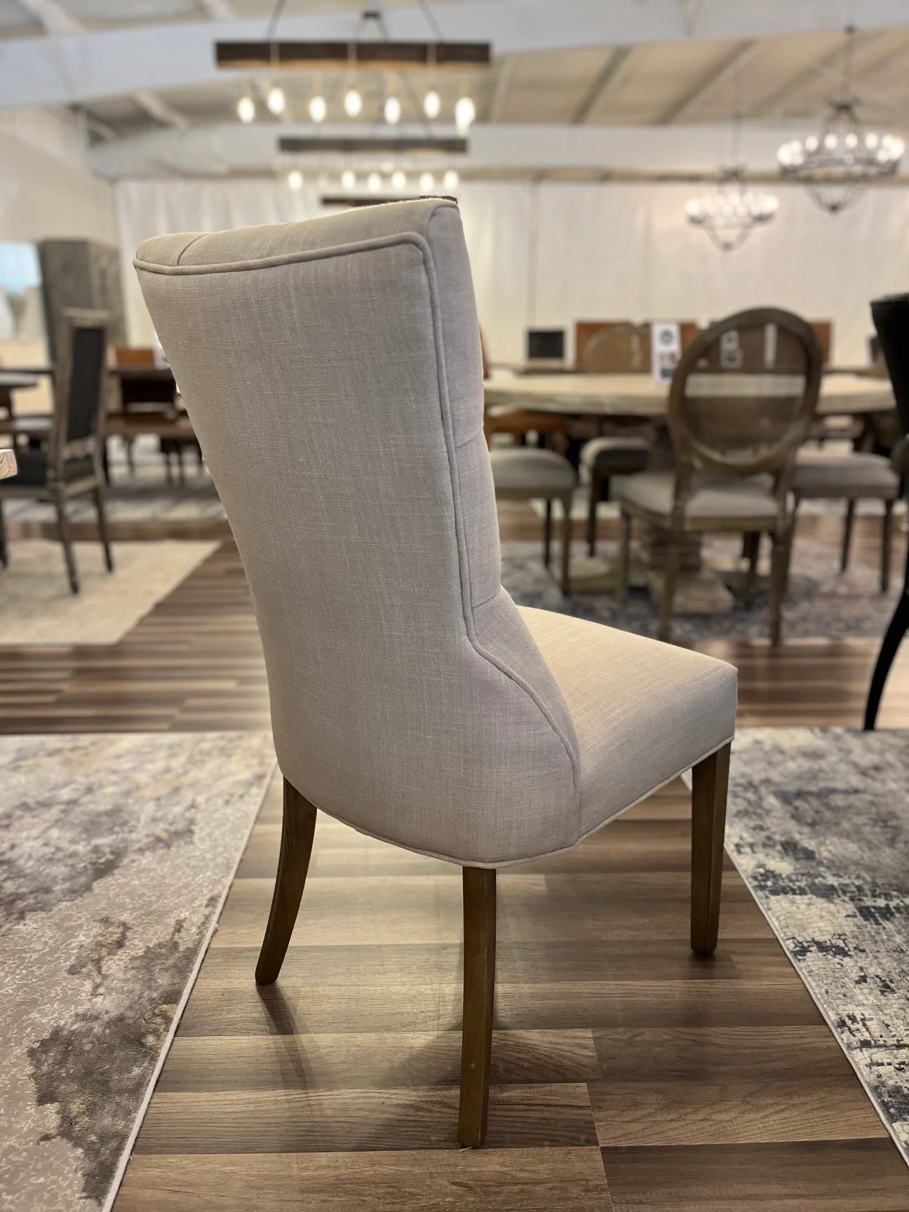 Daniel Side Chair - Natural Linen + Driftwood - The Furnishery