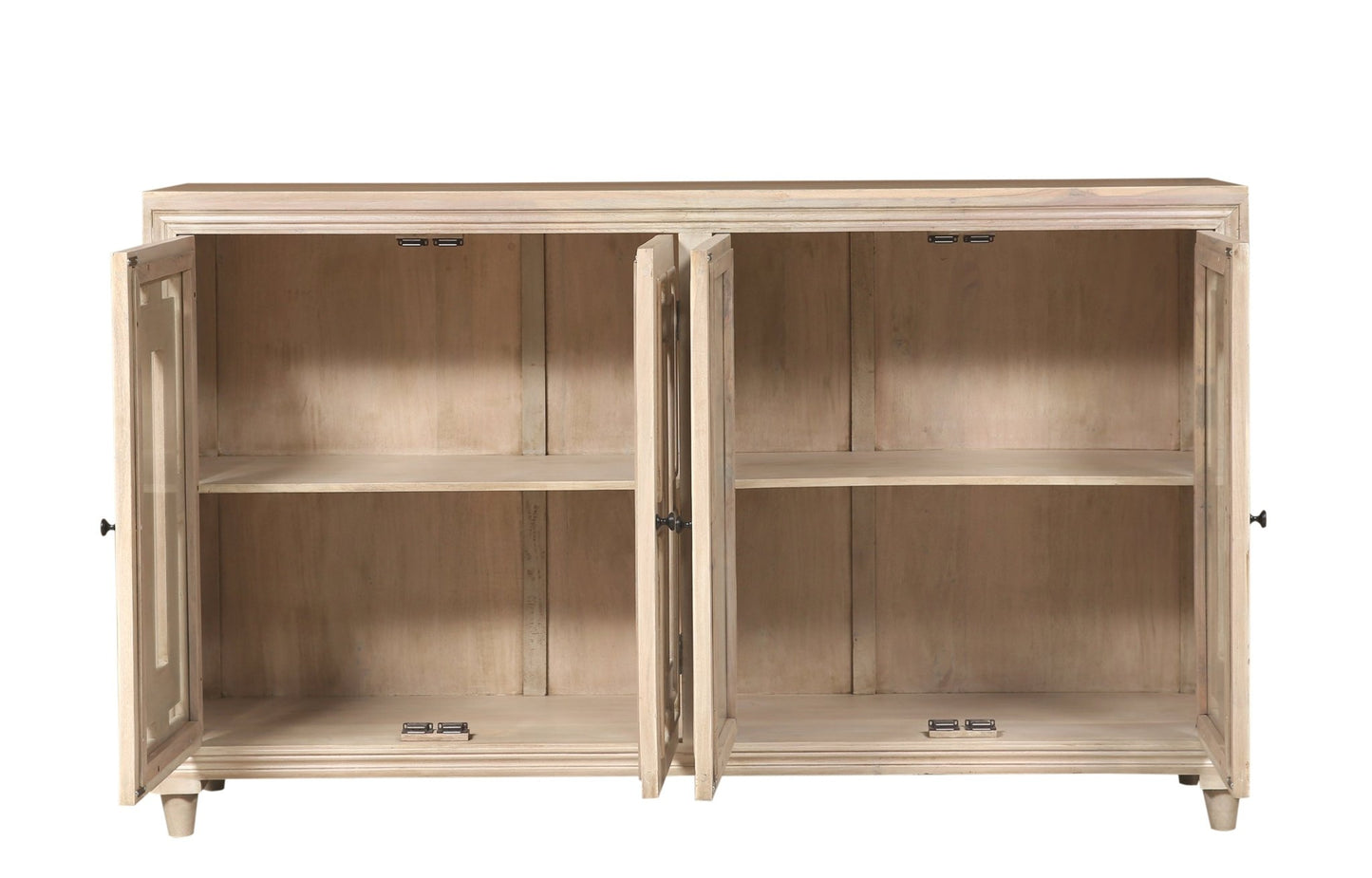 Dominique 71" 4 Door Sideboard - New White Wash - The Furnishery