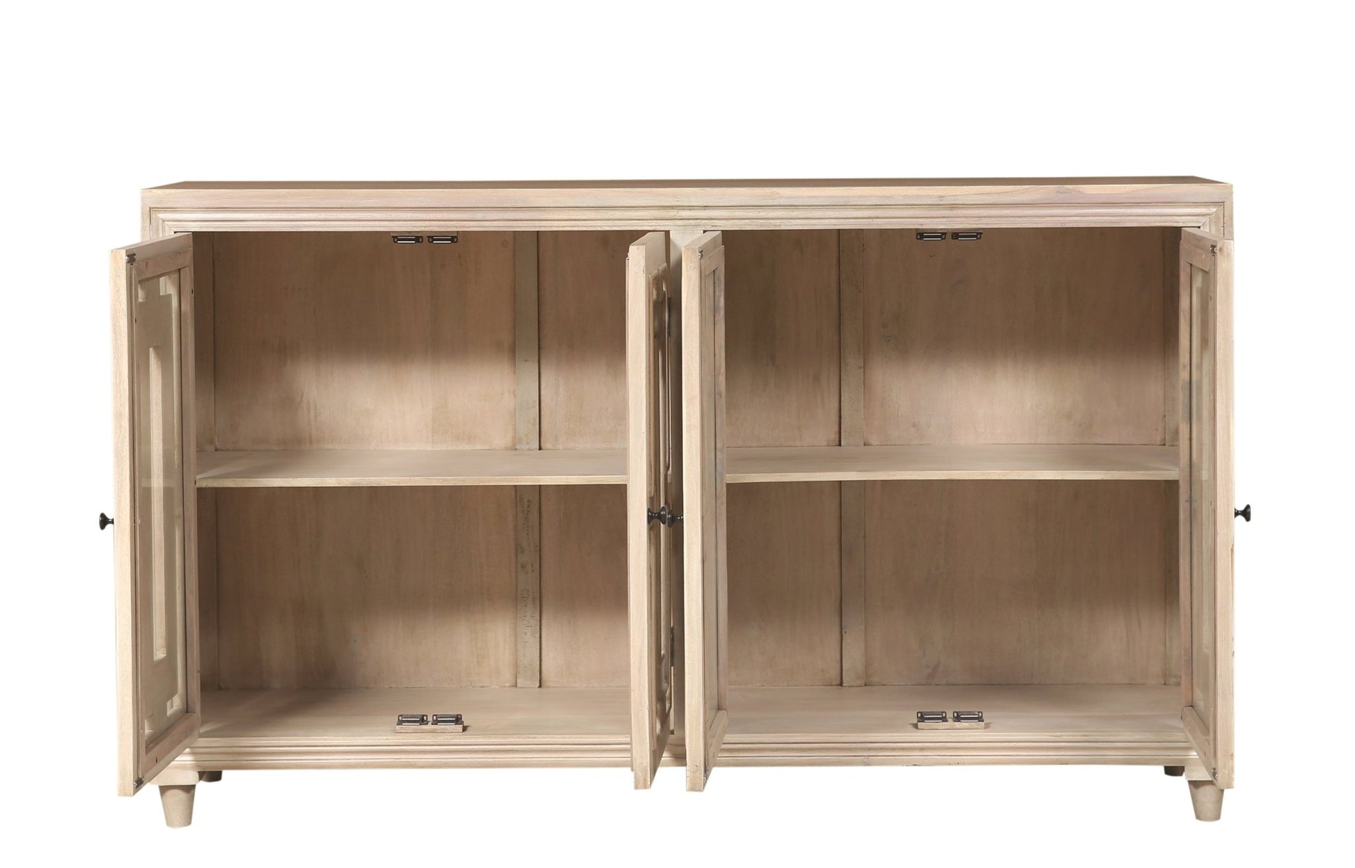 Dominique 71" 4 Door Sideboard - New White Wash - The Furnishery