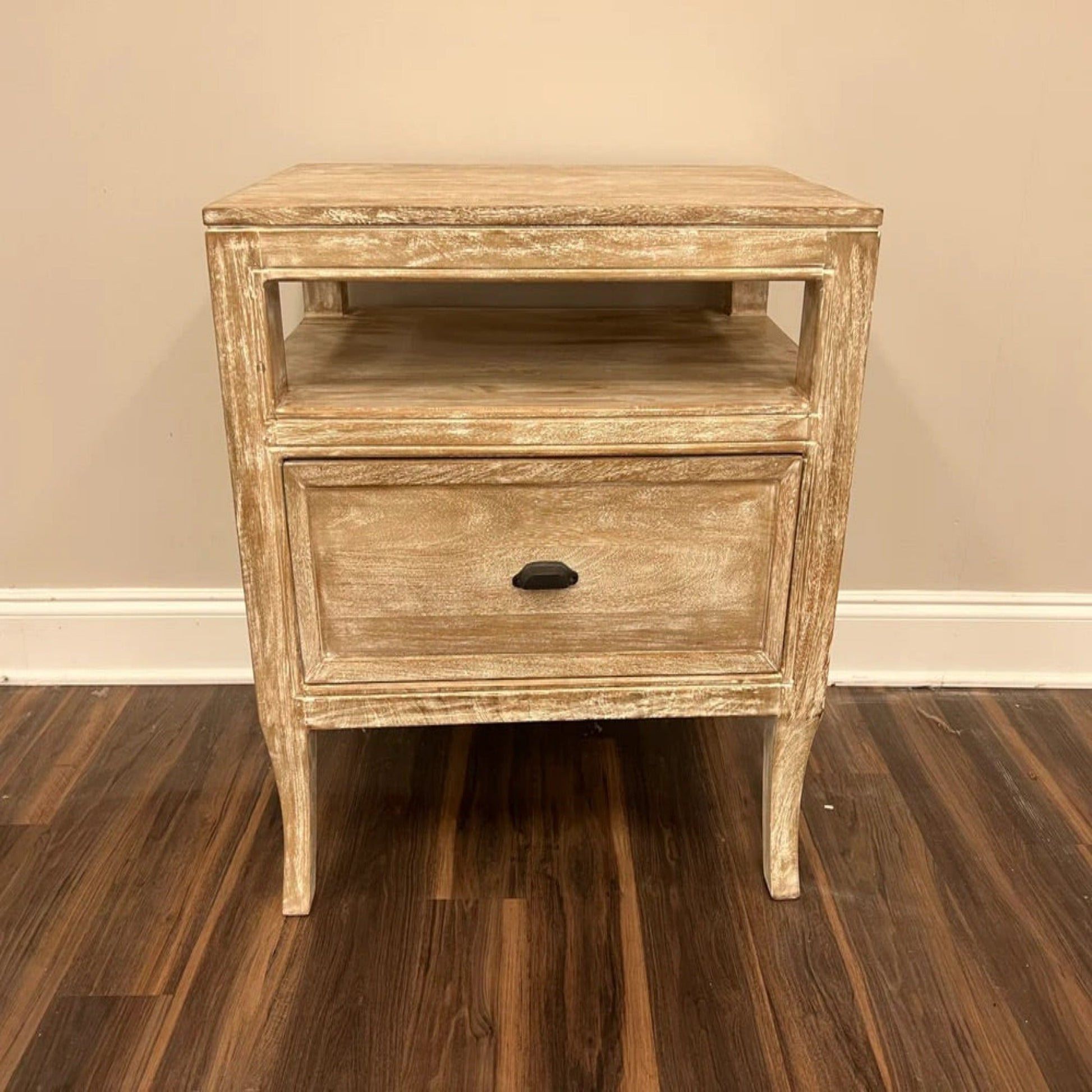 Fia 1 Drawer Night Stand - Sand - The Furnishery