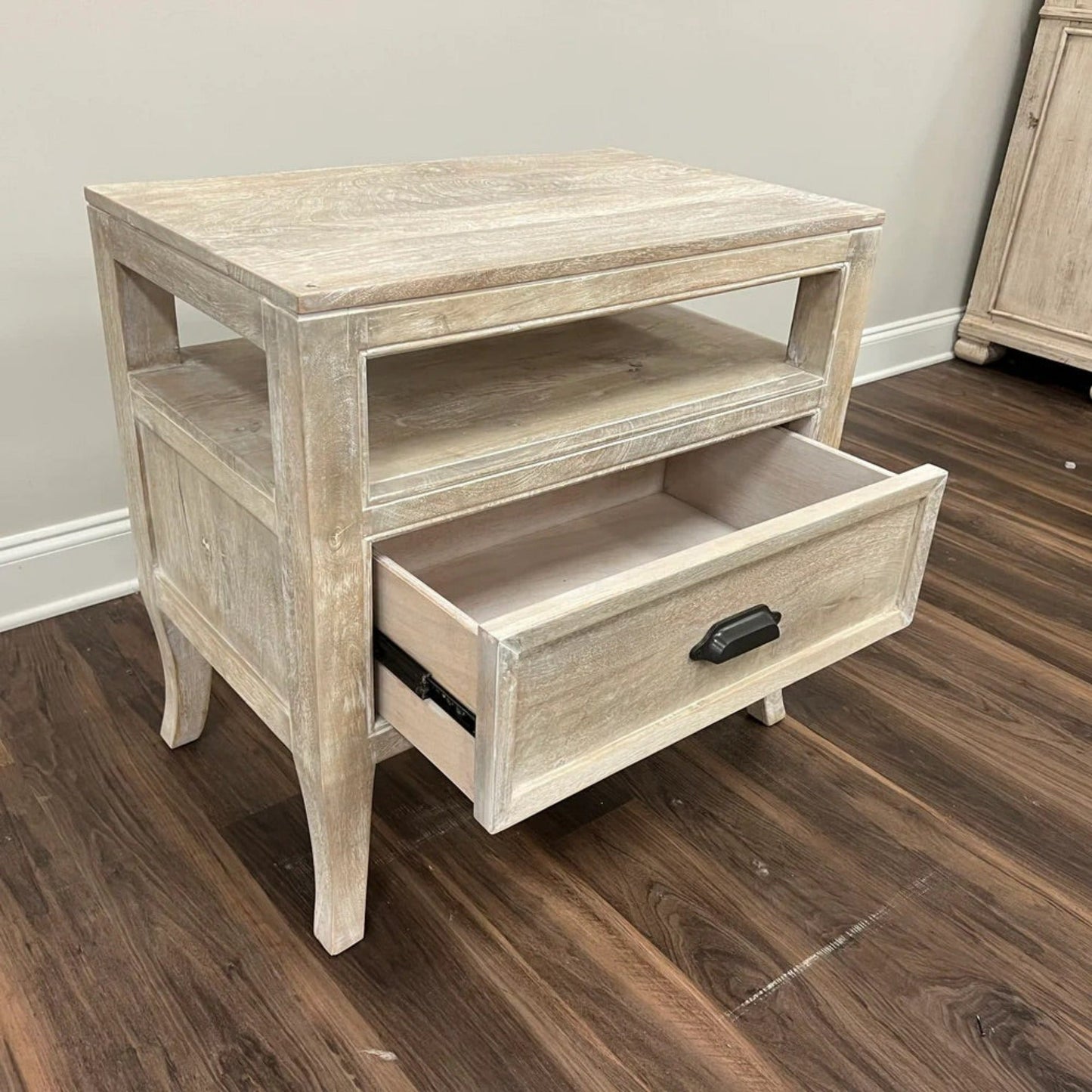 Fia 1 Drawer Night Stand - Washed Blanca - The Furnishery