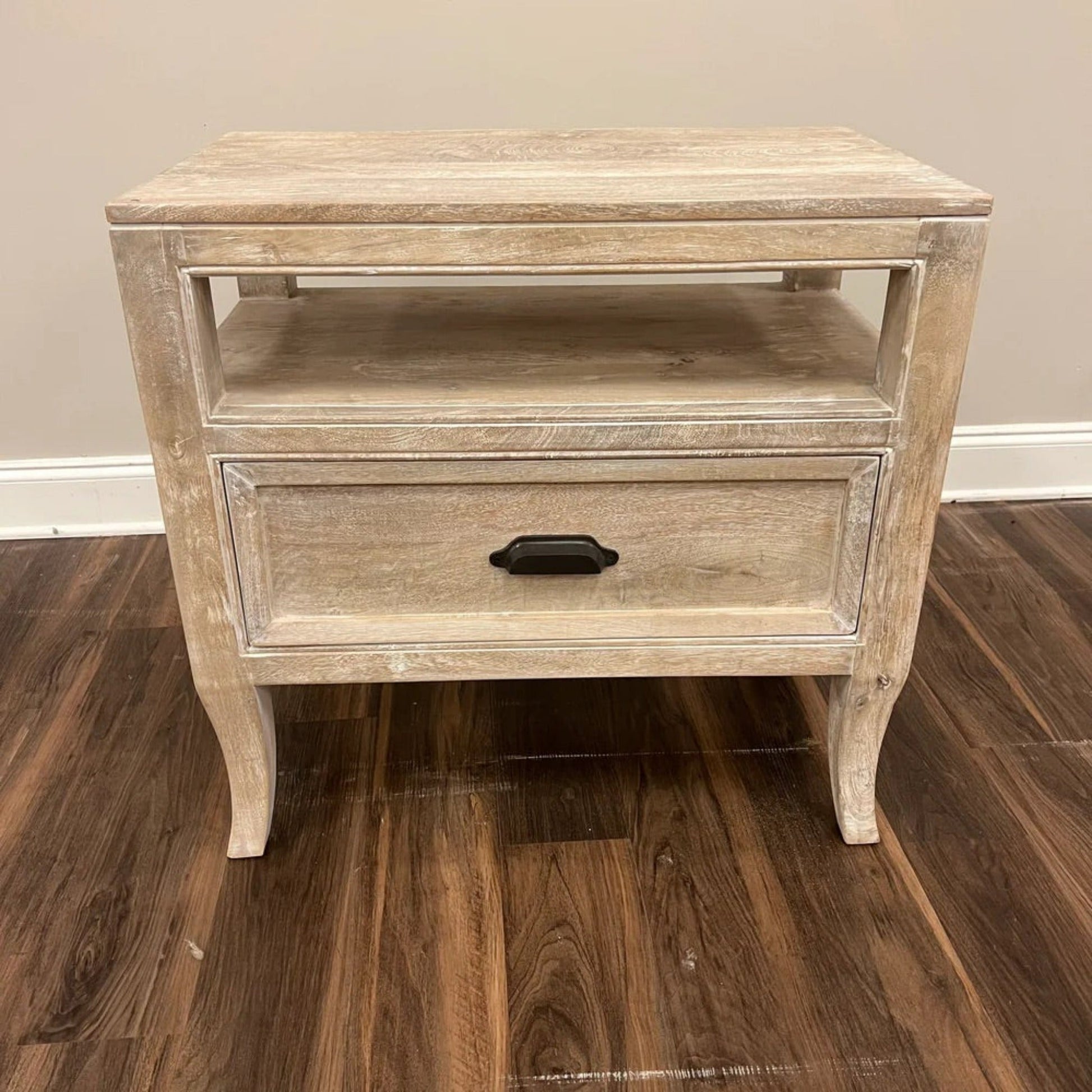 Fia 1 Drawer Night Stand - Washed Blanca - The Furnishery