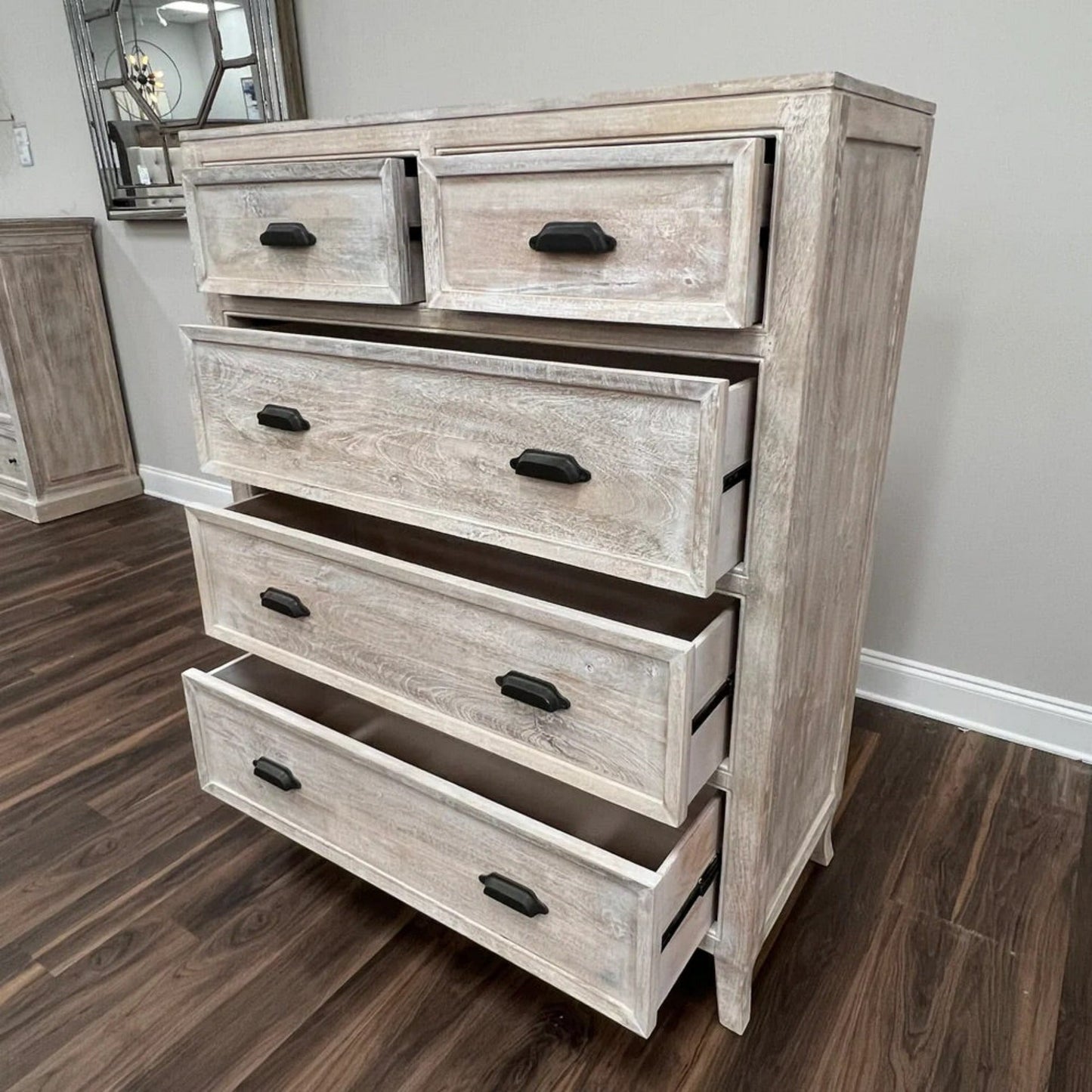 Fia 5 Drawer Chest - Washed Blanca - The Furnishery