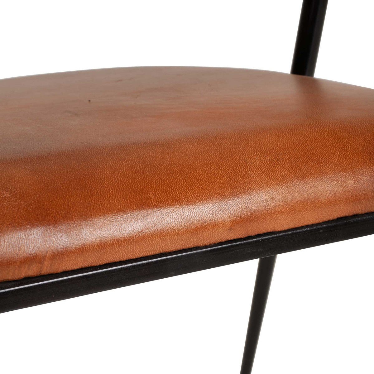 Gregory Iron and Leather Dining Chair - The Furnishery