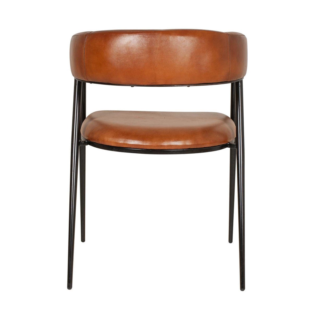 Gregory Iron and Leather Dining Chair - The Furnishery