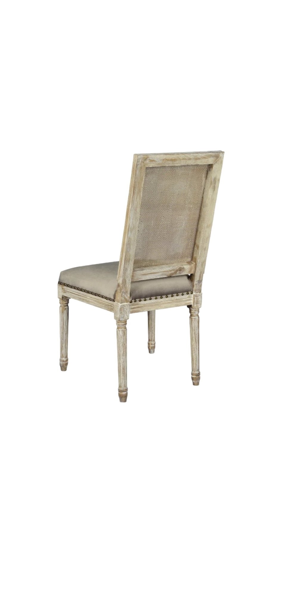 Harrison Square Side Chair (Cottage White w/ Chantel Ash) - The Furnishery