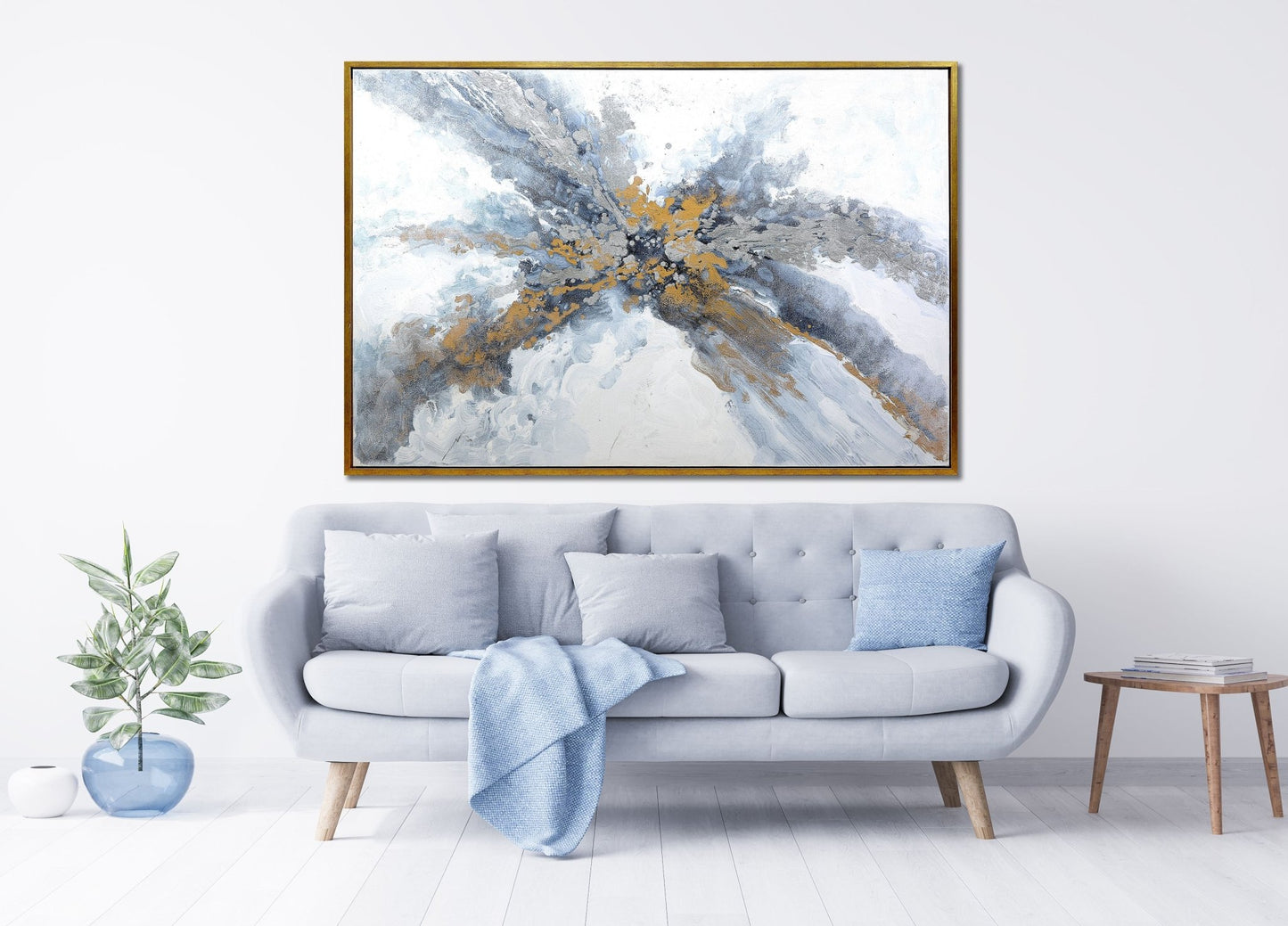 Indigo Creation - Oil Painting 40" x 60" - The Furnishery