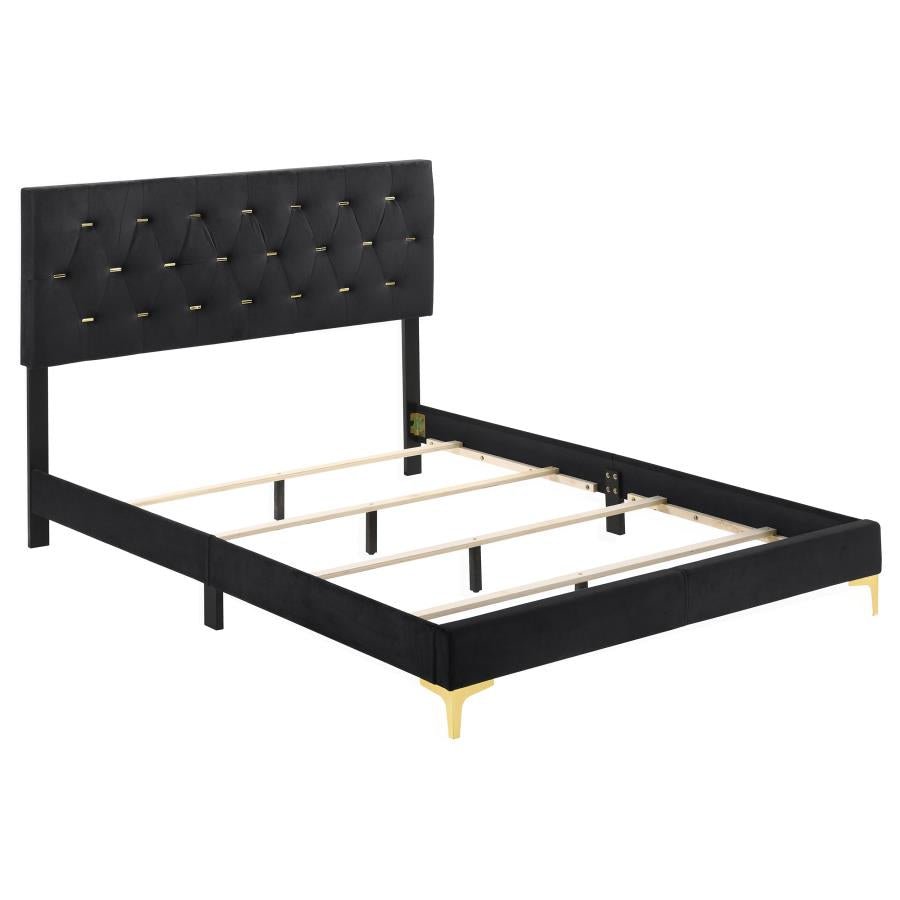 Kendall Bed - Black & Gold - The Furnishery