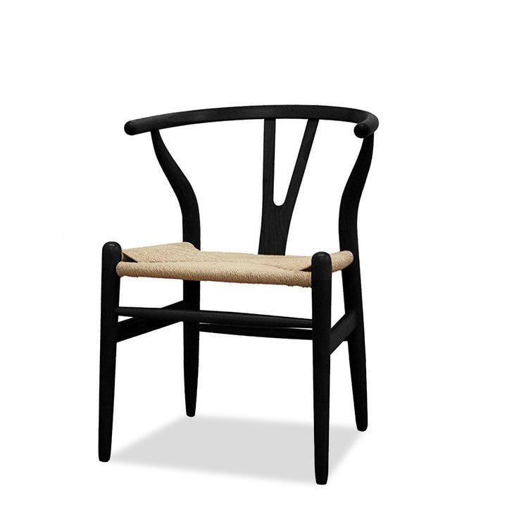 Matthew Wishbone - Black Dining Chair - The Furnishery