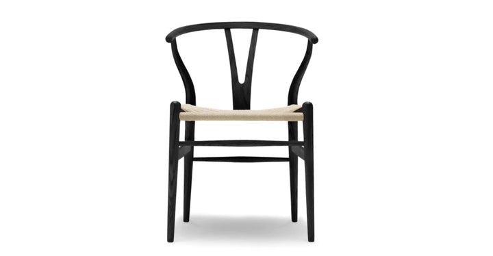 Matthew Wishbone - Black Dining Chair - The Furnishery