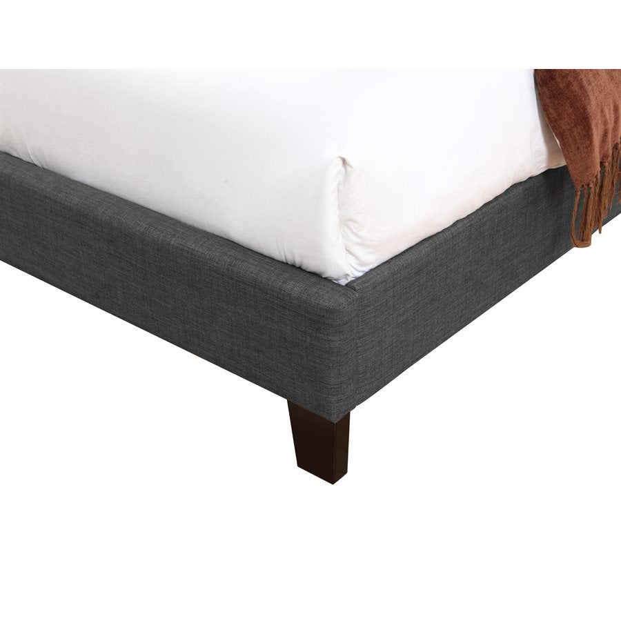 Maven Upholstered Bed - Charcoal - The Furnishery