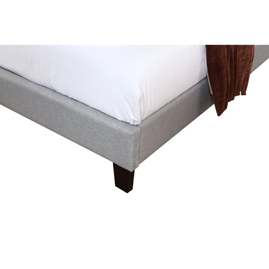 Maven Upholstered Bed - Light Grey - The Furnishery