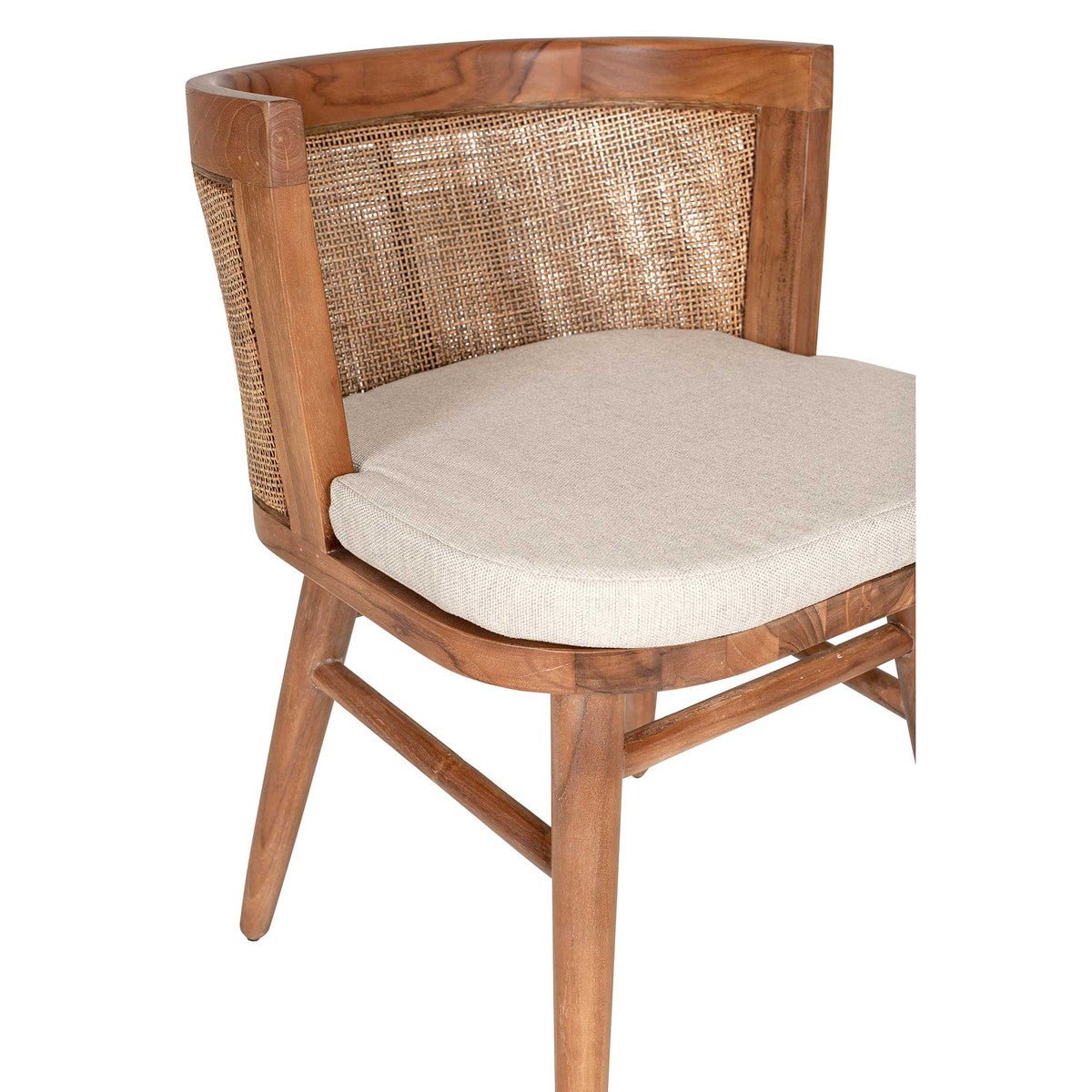 Moe Cane & Teak Dining Chair - The Furnishery
