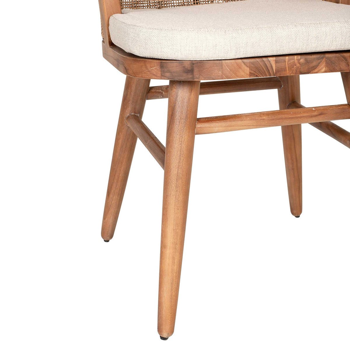 Moe Cane & Teak Dining Chair - The Furnishery