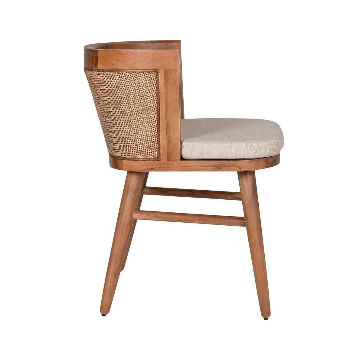 Moe Cane & Teak Dining Chair - The Furnishery