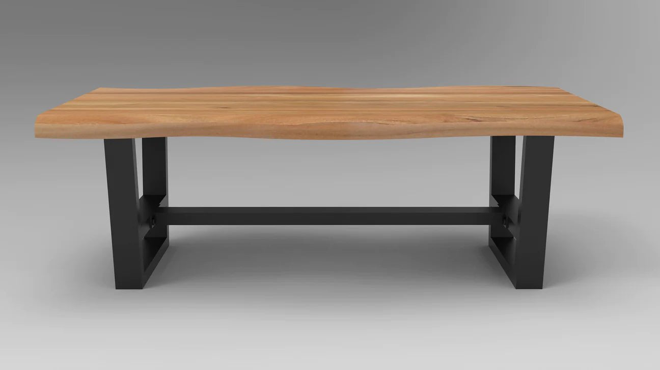 Natural Acacia 60" Live Edge Coffee Table - Natural - The Furnishery