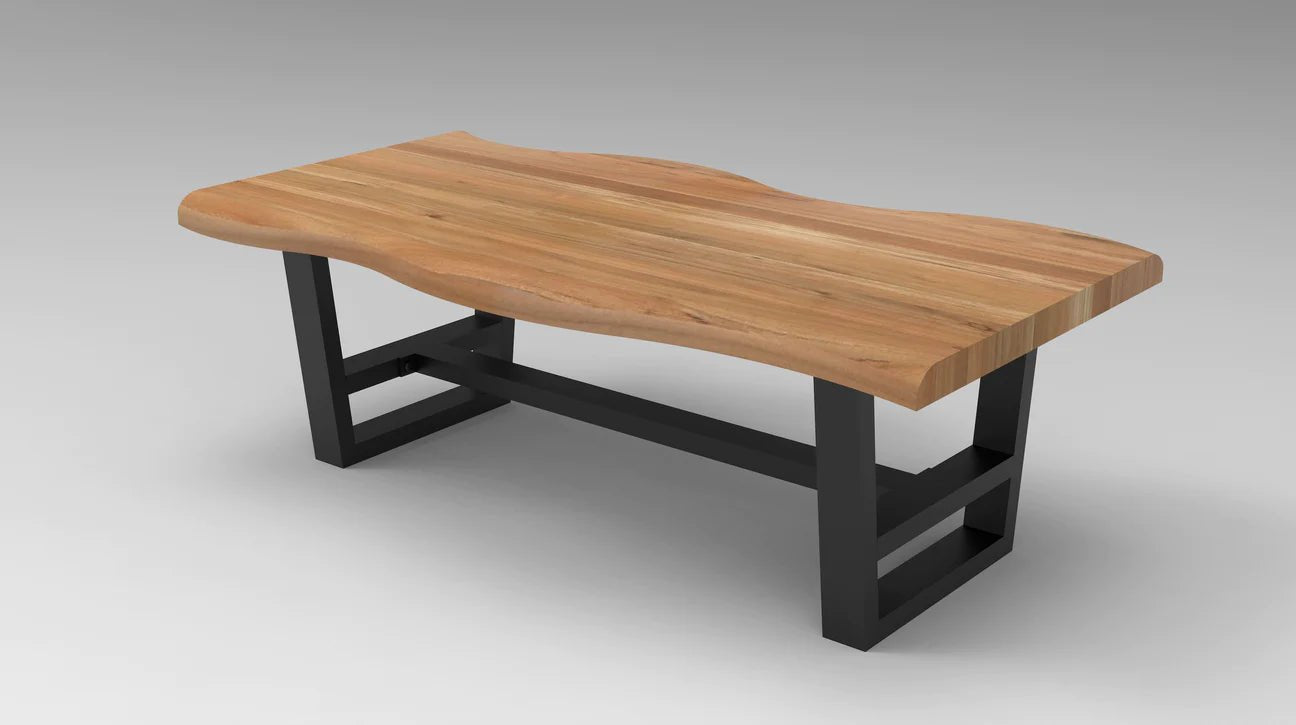 Natural Acacia 60" Live Edge Coffee Table - Natural - The Furnishery
