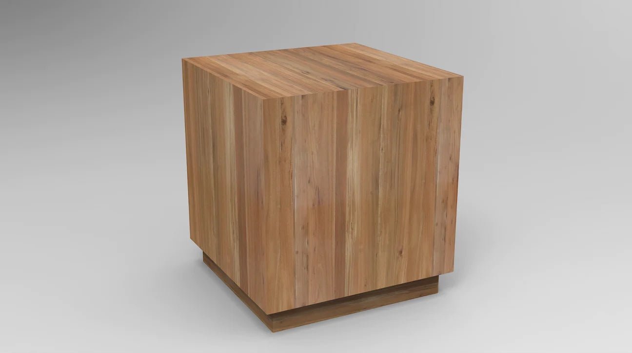 Natural Acacia Live Edge 20" Square End Table - Natural - The Furnishery