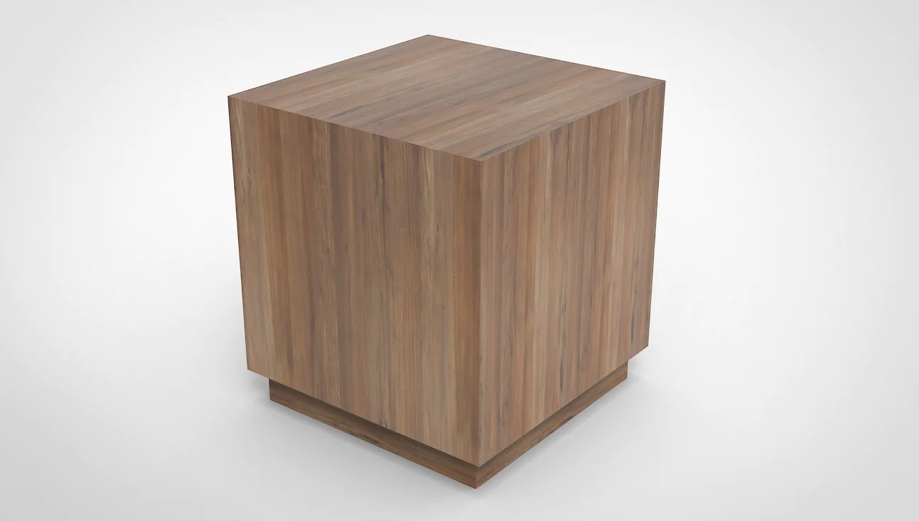 Natural Acacia Live Edge 20" Square End Table - Natural & Grey - The Furnishery