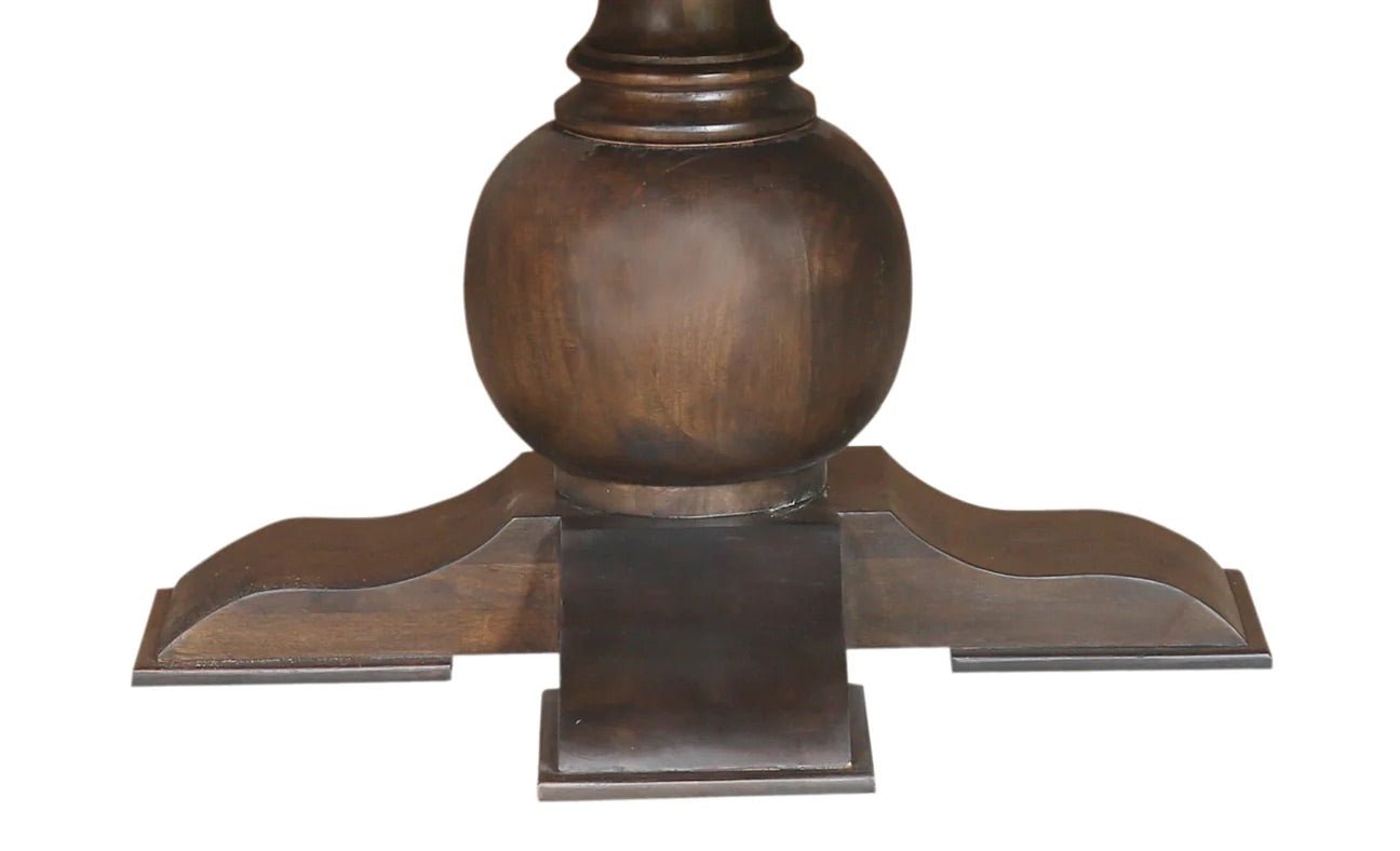 Natural Live Edge 53" Round Dining Table - Natural + Black - The Furnishery