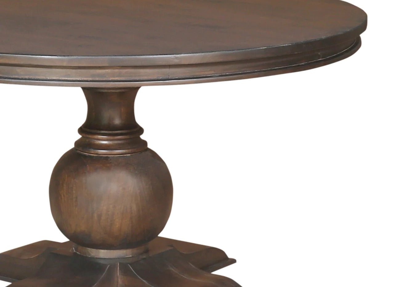 Natural Live Edge 53" Round Dining Table - Natural + Black - The Furnishery