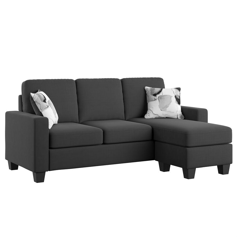 Pixel - Black Chofa with Pillows - The Furnishery